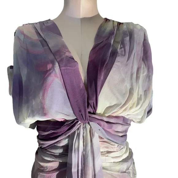 Roberto Cavalli NWT “Abito” lilac silk dress in size 42 (US size 6). Gorgeous - Picture 9 of 15